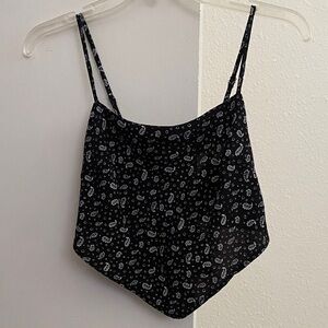 Black and White Paisley LA Hearts Tank Top
